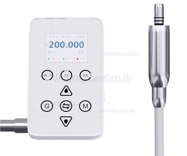 Moteur &eacute;lectrique dentaire int&eacute;gr&eacute; &agrave; LED 1:1 / 1:5 / 16:1 pour fauteuil dentaire